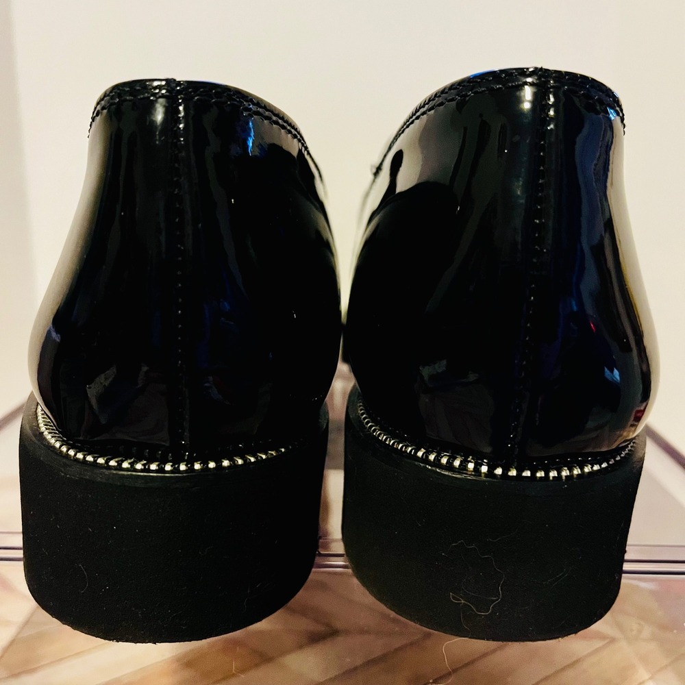 Paul Green‎ Nandi LFR Horse Bit Loafers Womens 9.5 Black Patent Leather Lug Sole - Picture 5 of 13